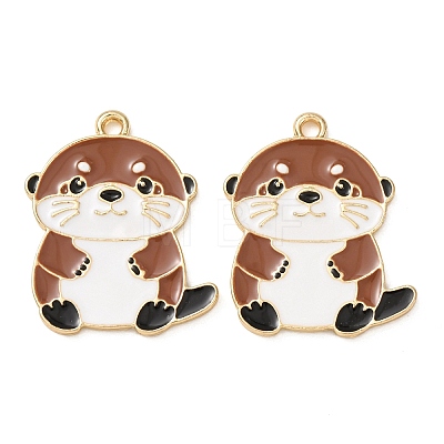 Alloy Enamel Pendants AL-CBA5FAE-02G-G-1