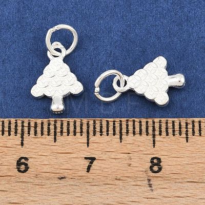 925 Sterling Silver Coin Tree Charms STER-A049-03S-1