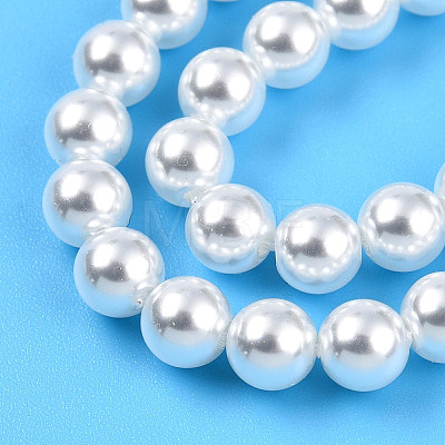 Baking Painted Pearlized Glass Pearl Bead Strands HY-N002-5mm-A12-1