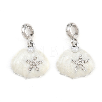 Alloy Enamel European Dangle Charms AL-CBAC2D3-04P-03-1