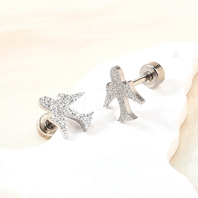 304 Stainless Steel Stud Earrings EJEW-H161-01P-J-1