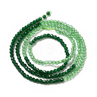 2 Colors Transparent Glass Beads Strands GLAA-G093-01I-1