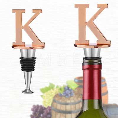 Alloy Letter K Wine Stoppers FIND-WH0076-36-01K-1