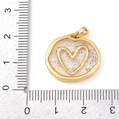 Transparent Epoxy Resin Brass Pendants LS-KK-B163-01G-02-1