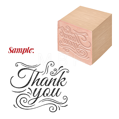 1Pc Beechwood Stamps & 1Pc Resin Stamp Sheet DIY-CP0007-96C-1