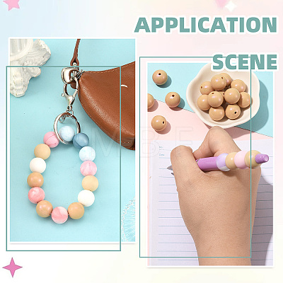 30Pcs Round Silicone Beads SIL-SZ0004-23I-1