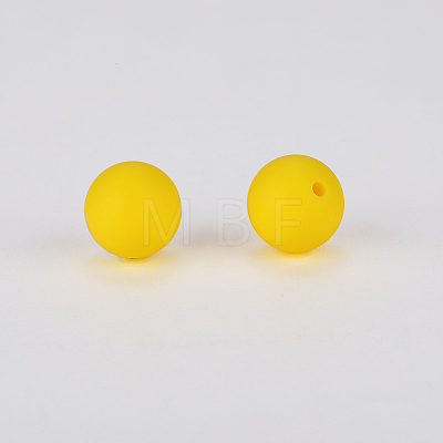 Round Silicone Focal Beads SI-JX0046A-17-1