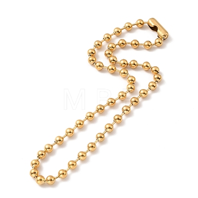 PVD Vacuum Plating 304 Stainless Steel Ball Chain Necklace & Bracelet Set STAS-D181-01G-01D-1