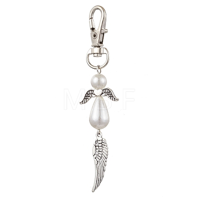 Angel & Wing Alloy Pendant Decoration HJEW-JM02307-1