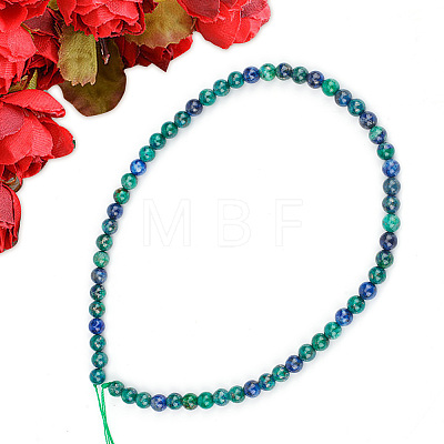 GOMAKERER 2 Strands Natural Chrysocolla and Lapis Lazuli Beads Strands G-GO0001-38B-1