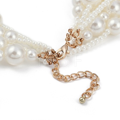 Plastic Pearl Bib Necklaces NJEW-K384-08-1