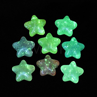 Luminous Transparent Acrylic Beads OACR-G033-06A-1