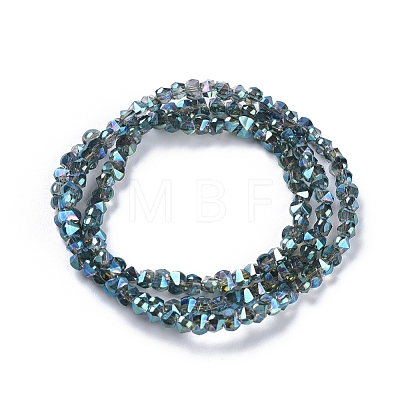 Electroplate Glass Beads Strands EGLA-L021-FR01-1