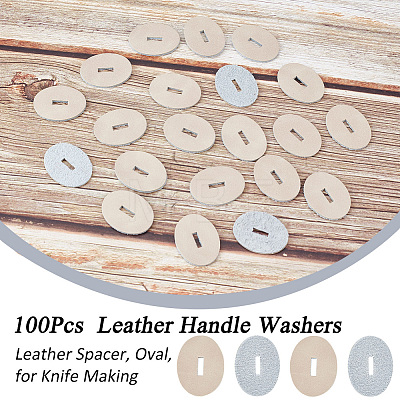 Leather Handle Washers AJEW-WH0317-34B-1