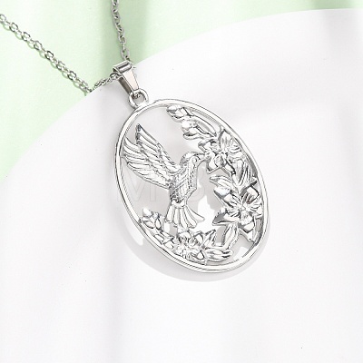 304 Stainless Steel Pendant Cable Chain Necklaces for Men Women NJEW-K308-03C-P-1