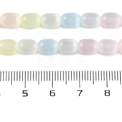 Macaron Color Natural Selenite Beads Strands G-F750-D01-1