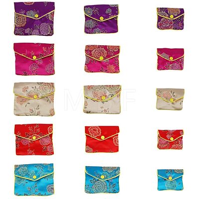 Embroidery Damask Cloth Pouches Set ABAG-NB0001-14-1