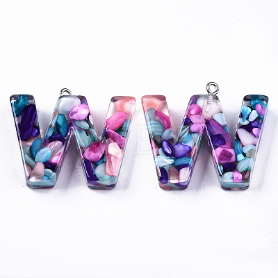 Transparent Epoxy Resin Pendants CRES-S364-001W-1