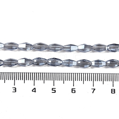 Electroplate Glass Beads Strands GLAA-Q101-03B-PL04-1