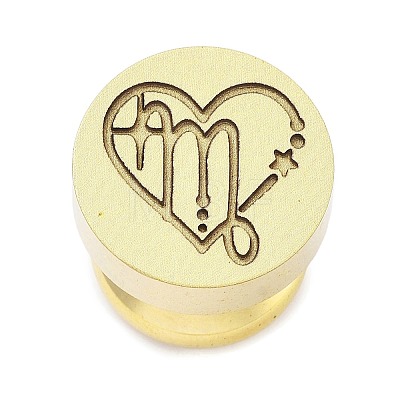 Constellation Golden Tone Wax Seal Brass Stamp Heads STAM-P002-02G-02-1