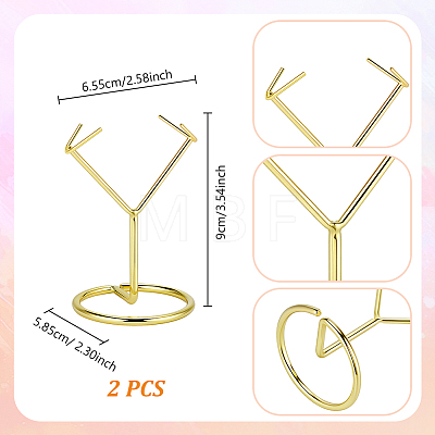 Alloy Mineral Stone Display Holder ODIS-WH0030-239LG-1