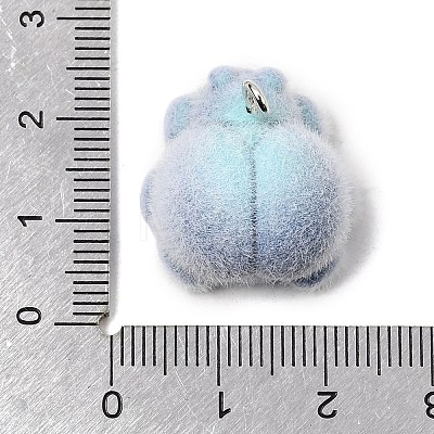 Flocking Opaque Resin Pendants RESI-G128-01G-1