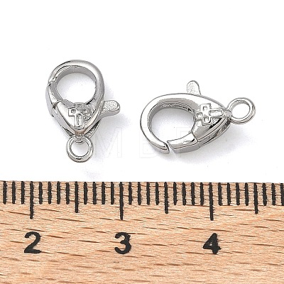 Cross Brass Lobster Claw Clasps KK-H256-03P-02-1