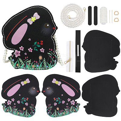 DIY Cute Rabbit-shaped Crossbody Bag Making Kits DIY-WH0304-724C-1
