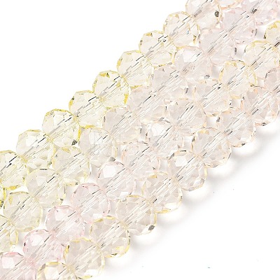Transparent Painted Glass Beads Strands X1-DGLA-A034-T6mm-A25-1