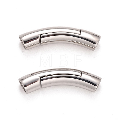 Column 304 Stainless Steel Magnetic Necklace Clasps STAS-O035-10B-1