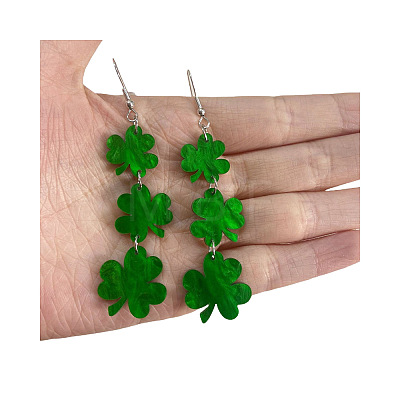 Saint Patrick's Day Acrylic Dangle Earrings FS-WG3A237-02-1