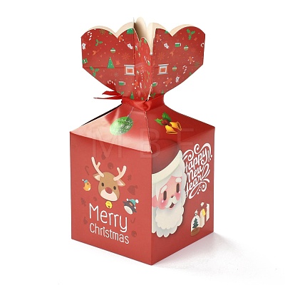 Christmas Theme Paper Fold Gift Boxes CON-G012-03B-1