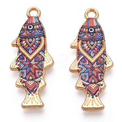 Alloy Enamel Pendants FIND-C037-16G-07-1-1