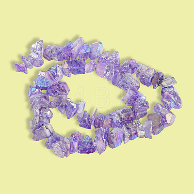 1 Strand Electroplated Natural Quartz Beads Strands G-PA0001-18E-1