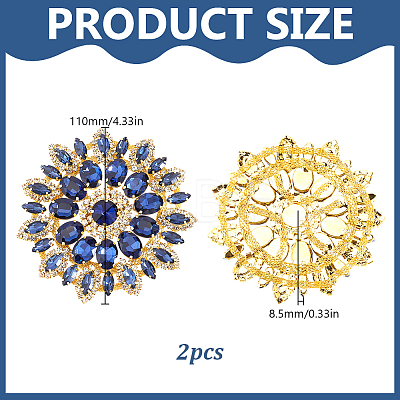 Glass Rhinestone Cabochons FIND-WH0173-515-1