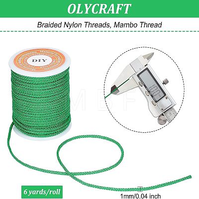 Olycraft 10 Rolls 10 Colors Braided Nylon Threads NWIR-OC0001-07-1