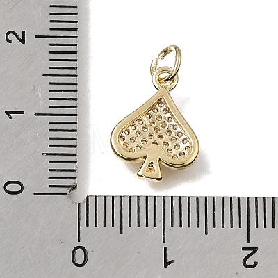 Brass Micro Pave Clear Cubic Zirconia Charms CU-L001-19G-04-1