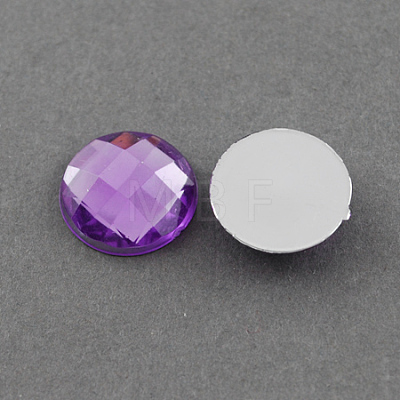 Acrylic Rhinestone Cabochons GACR-R002-12mm-10-1