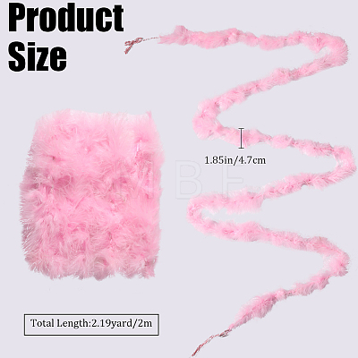 Turkey Feathers Fluff Boa for Dancing AJEW-WH0470-44A-1