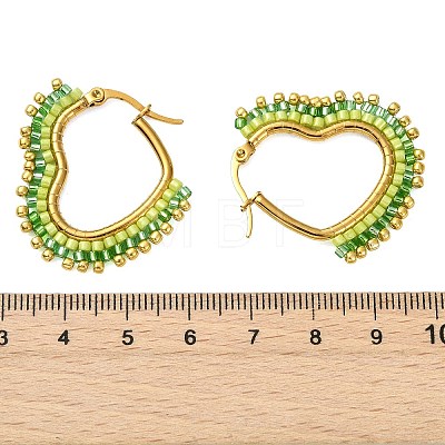 Glass Seed Hoop Earrings for Women EJEW-MZ00797-02-1