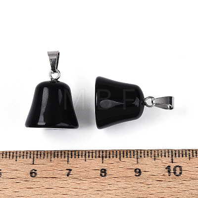Natural Obsidian Pendants G-N349-15P-01-1
