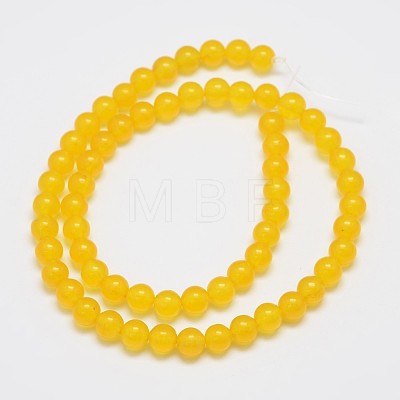 Natural & Dyed Malaysia Jade Bead Strands G-A146-6mm-A03-1