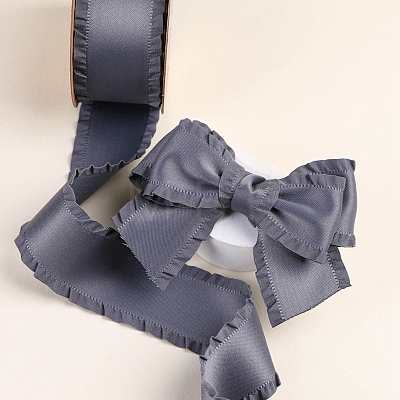 10 Yards Polyester Ruffled Ribbons PW-WG29113-03-1