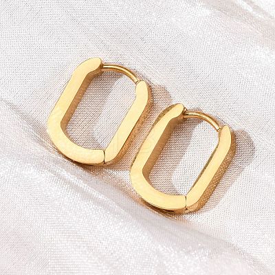 304 Stainless Steel Huggie Hoop Earrings STAS-H156-11B-G-1