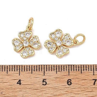 SHEGRACE Brass Micro Pave Clear Cubic Zirconia Pendants XGRQ2C386-407G-1
