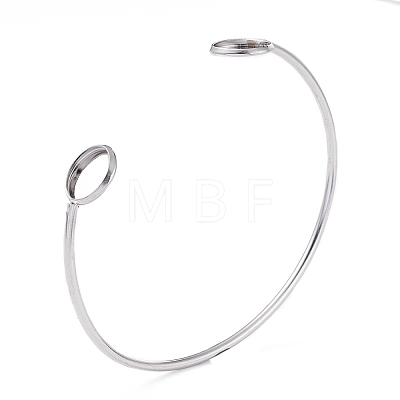 Adjustable 304 Stainless Steel Cuff Bangle Making STAS-F274-09P-1