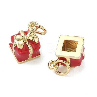 Brass Enamel Pendants KK-F933-18G-1