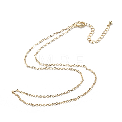 Brass Cable Chain Necklaces X-NJEW-K123-05G-1
