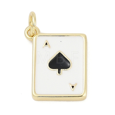 Brass Enamel Charms KK-G522-44G-03-1