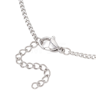304 Stainless Steel Twisted Chain Curb Chain Slider Necklaces Making AJEW-JB01489-1